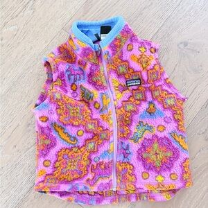 Patagonia Aztec Pink and Blue Fleece Vest
